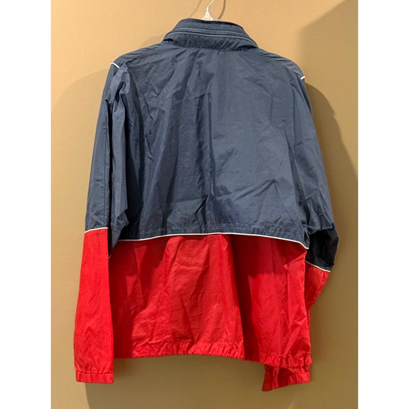 Vintage Nike Jacket Windbreaker Mens 80s Gray Tag Blue Red Nylon Mens LARGE - Picture 3 of 8